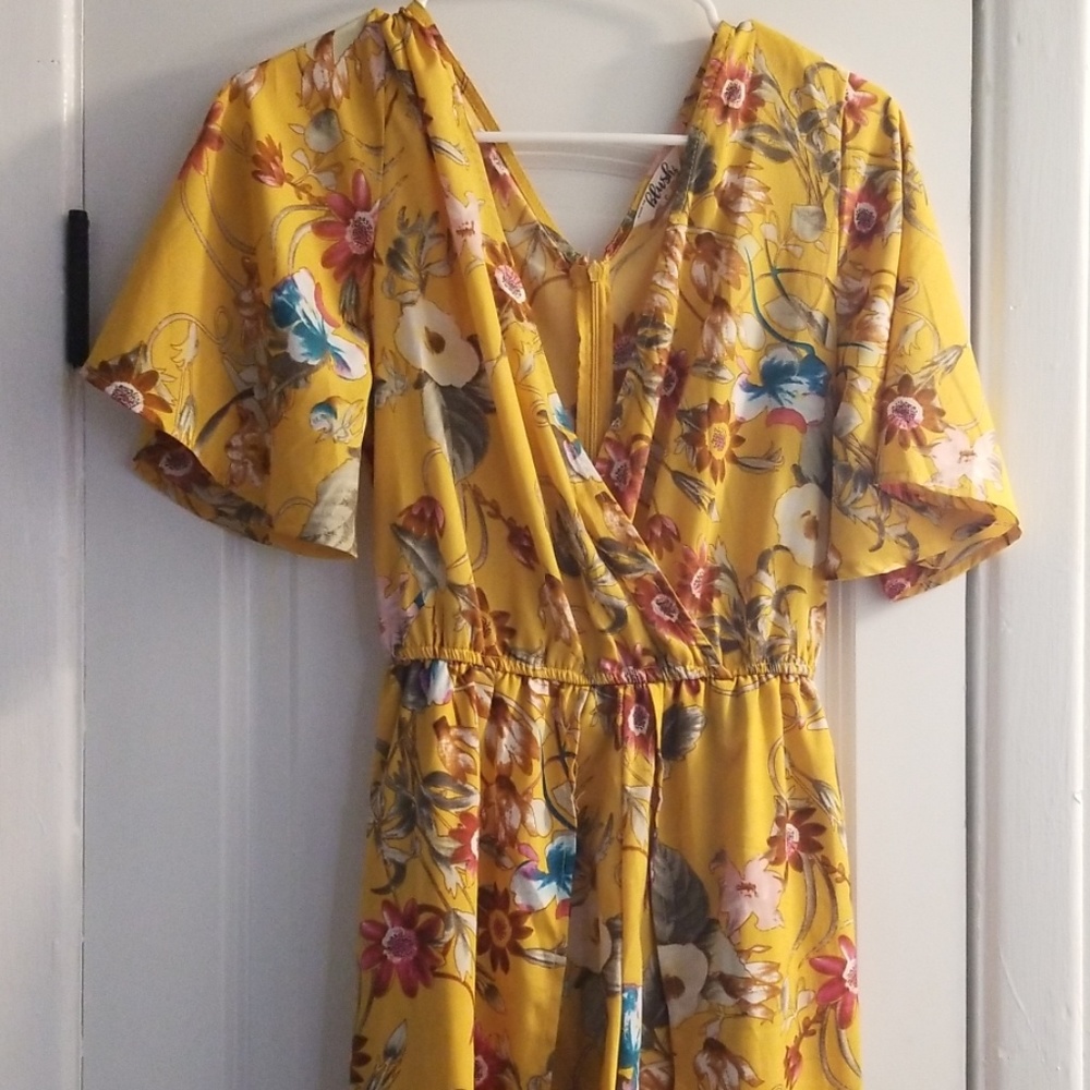 Floral print shorts duster